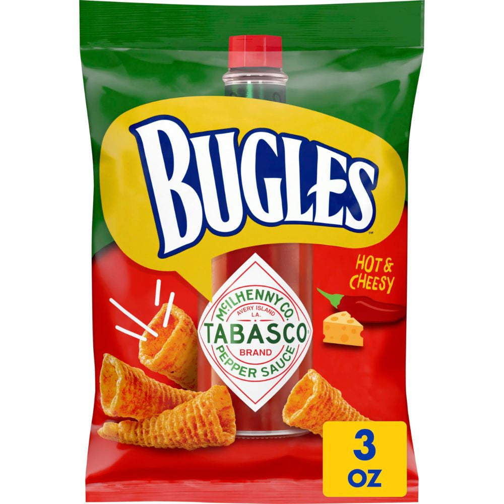 Bugles × Tabasco Hot & Cheesy  – Chips Maïs Épicées Fromage