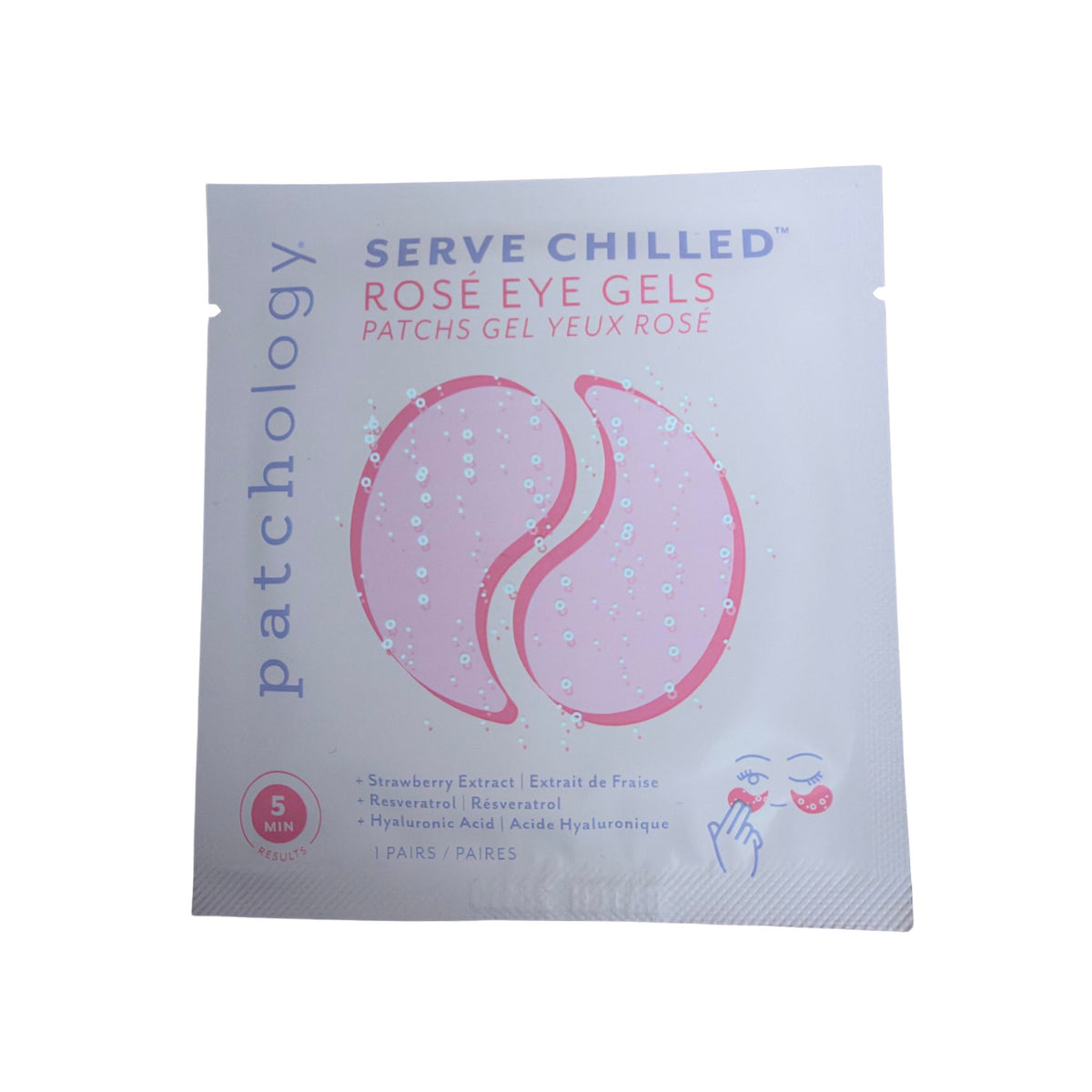 Patchology – Patchs gel yeux Rosé Serve Chilled – 1 paire