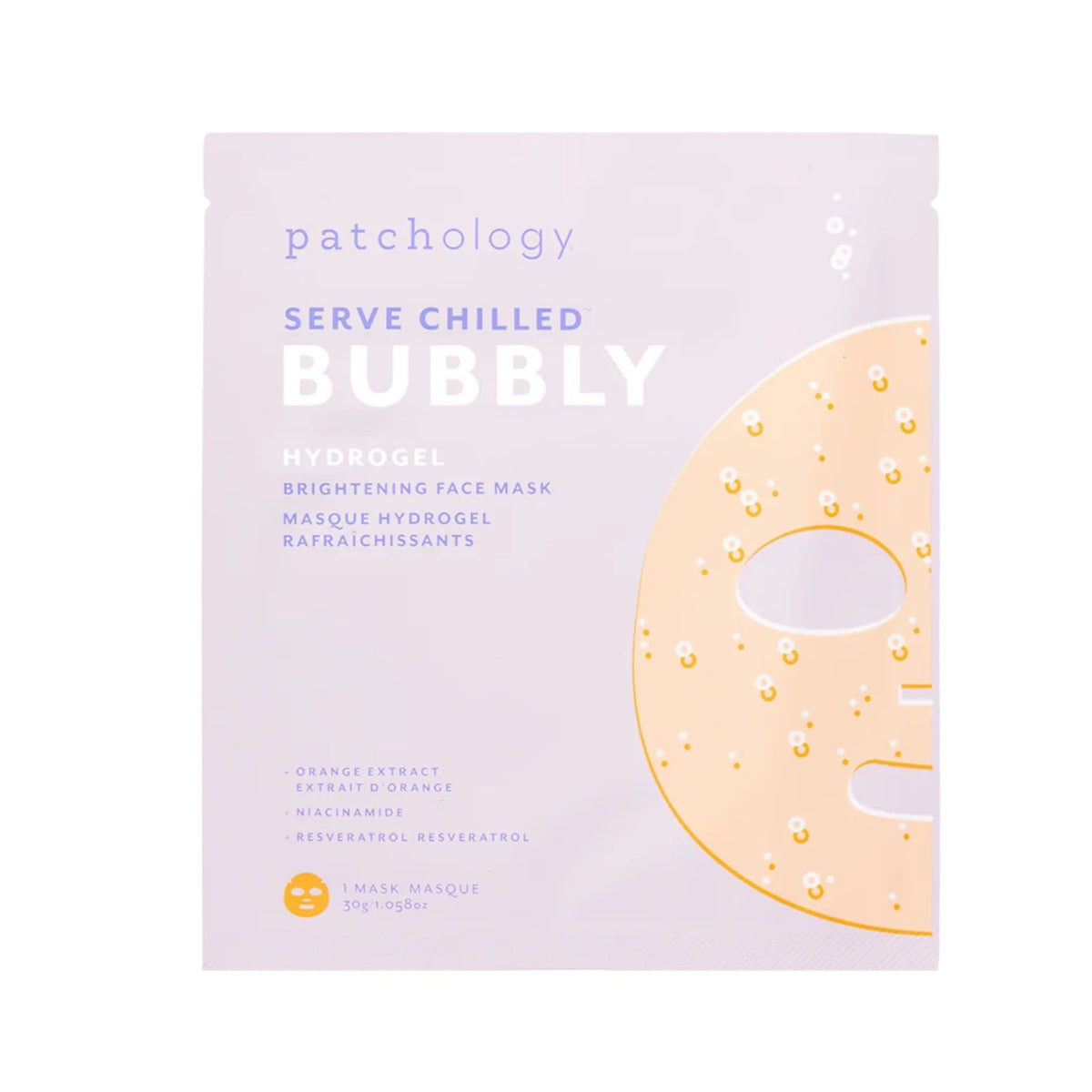Patchology – Masque visage hydrogel Bubbly Serve Chilled – 1 masque