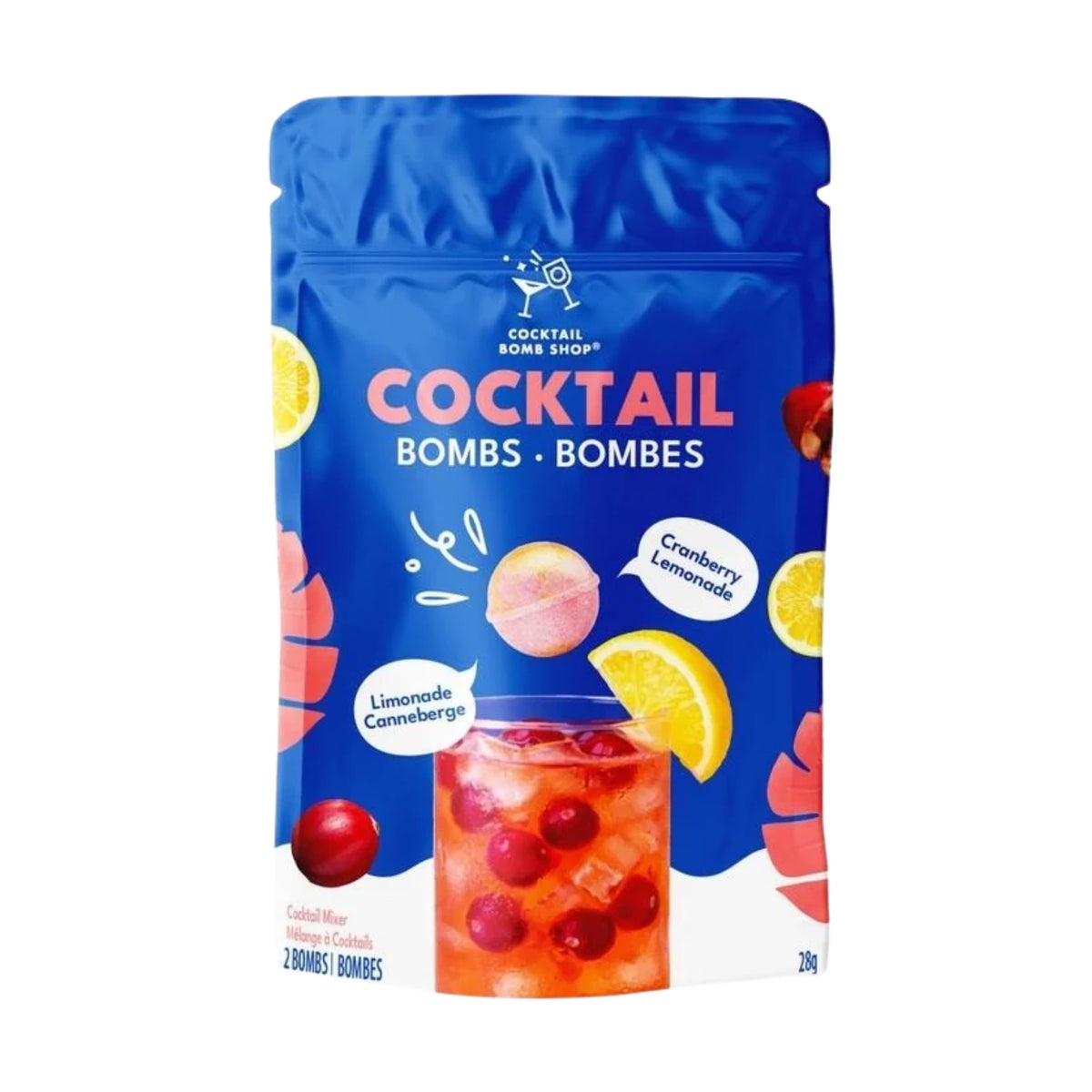 Bombes à cocktail limonade canneberge – Paquet de 2