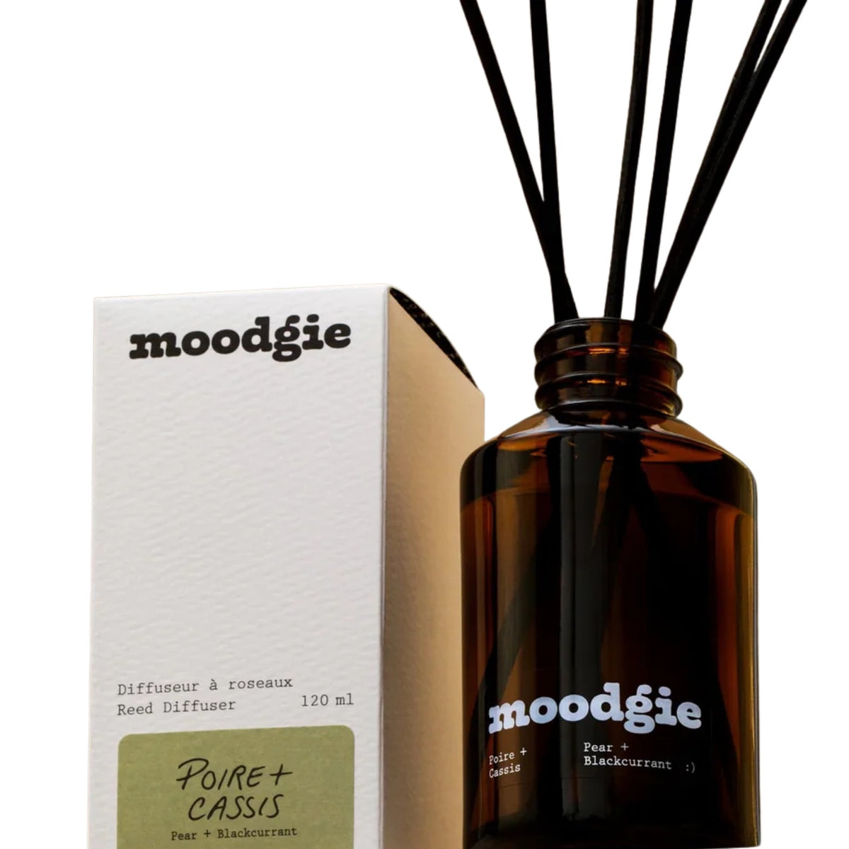 Moodgie – Diffuseur à roseaux Poire + Cassis – 120 ml