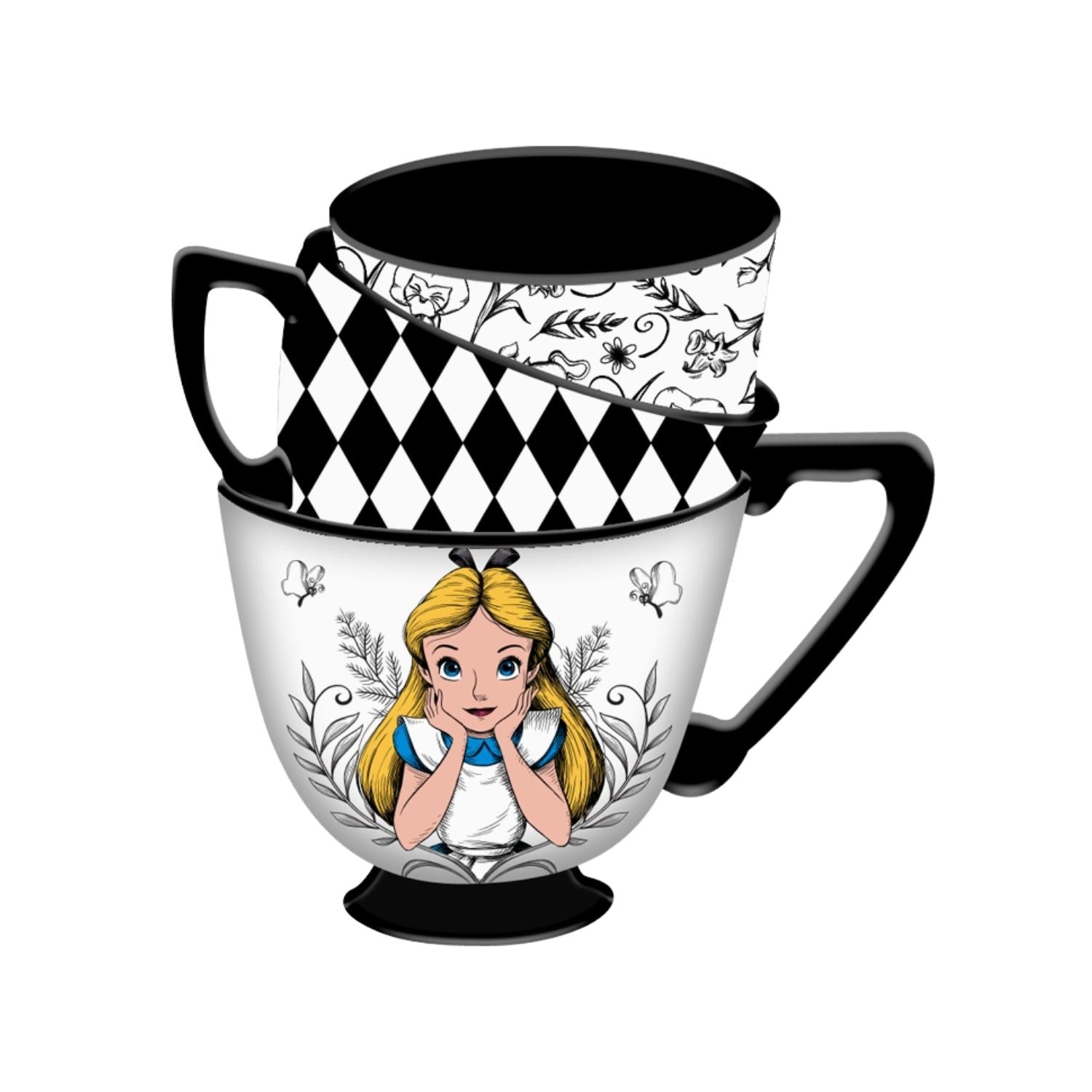Tasse Alice au Pays des Merveilles – Céramique sculptée empilée