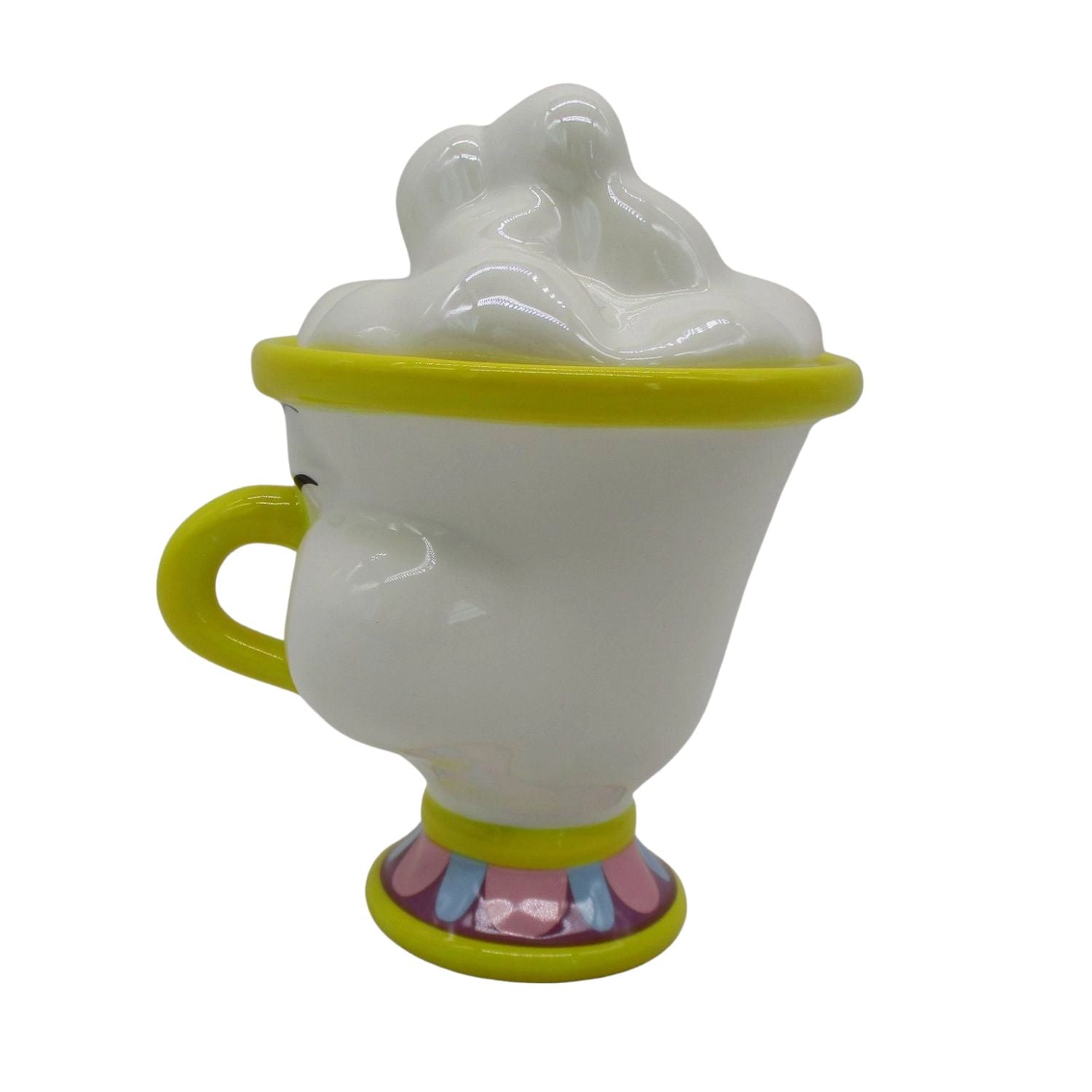 Tasse Chip – La Belle et la Bête | Céramique sculptée avec couvercle