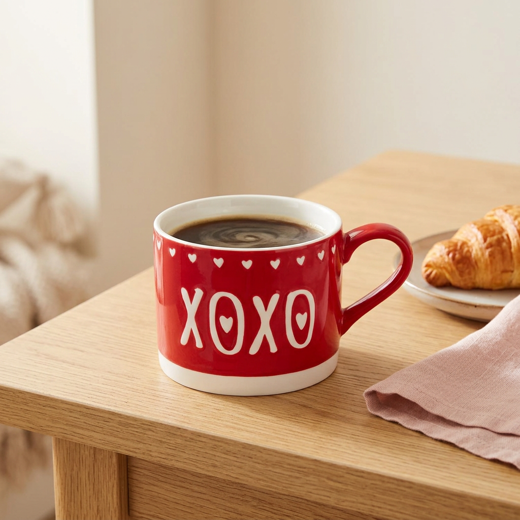 Tasse rouge XOXO à cœurs – Abbott