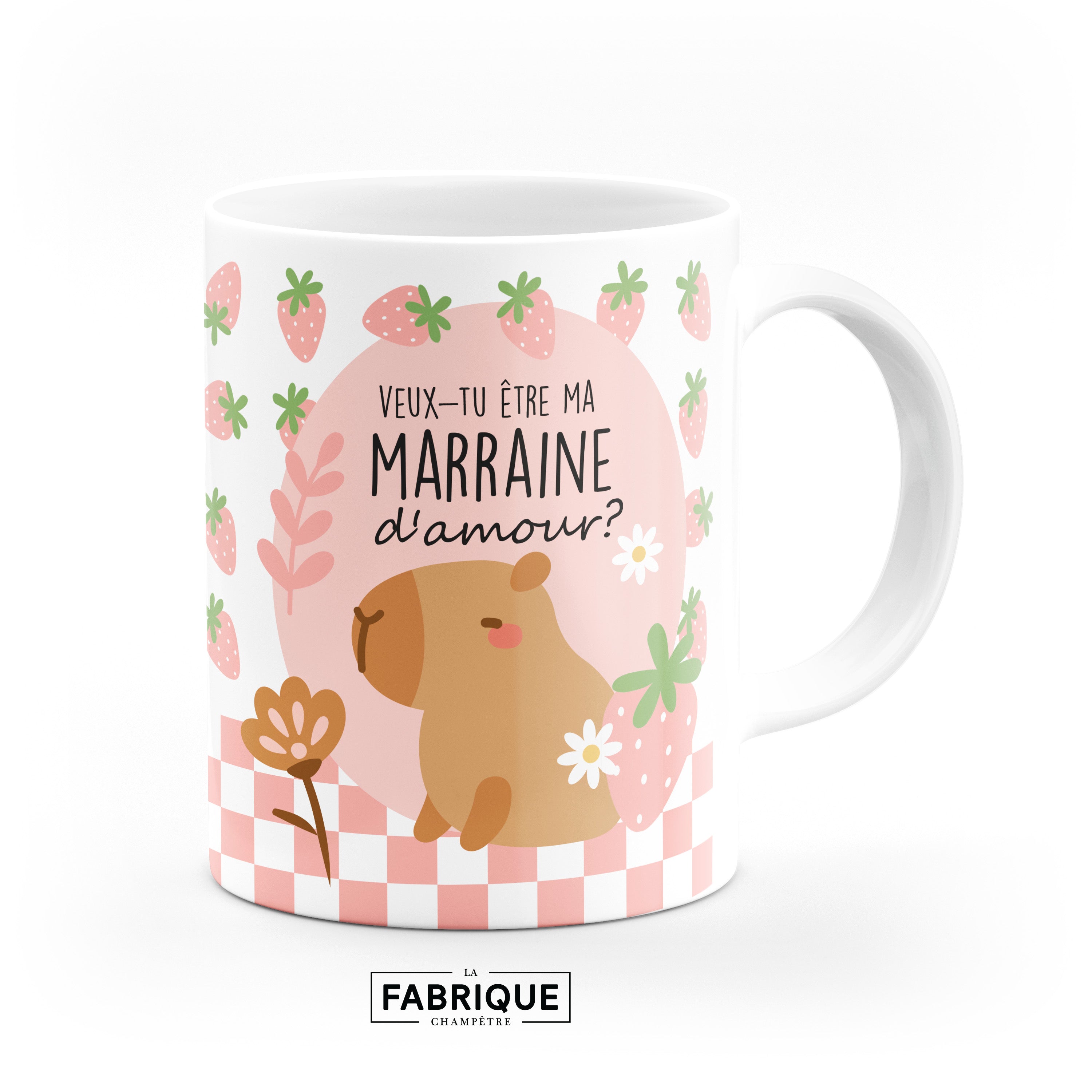 Tasse « Veux-tu être ma Marraine d'amour ? » — Capybara | Fabrique Champêtre