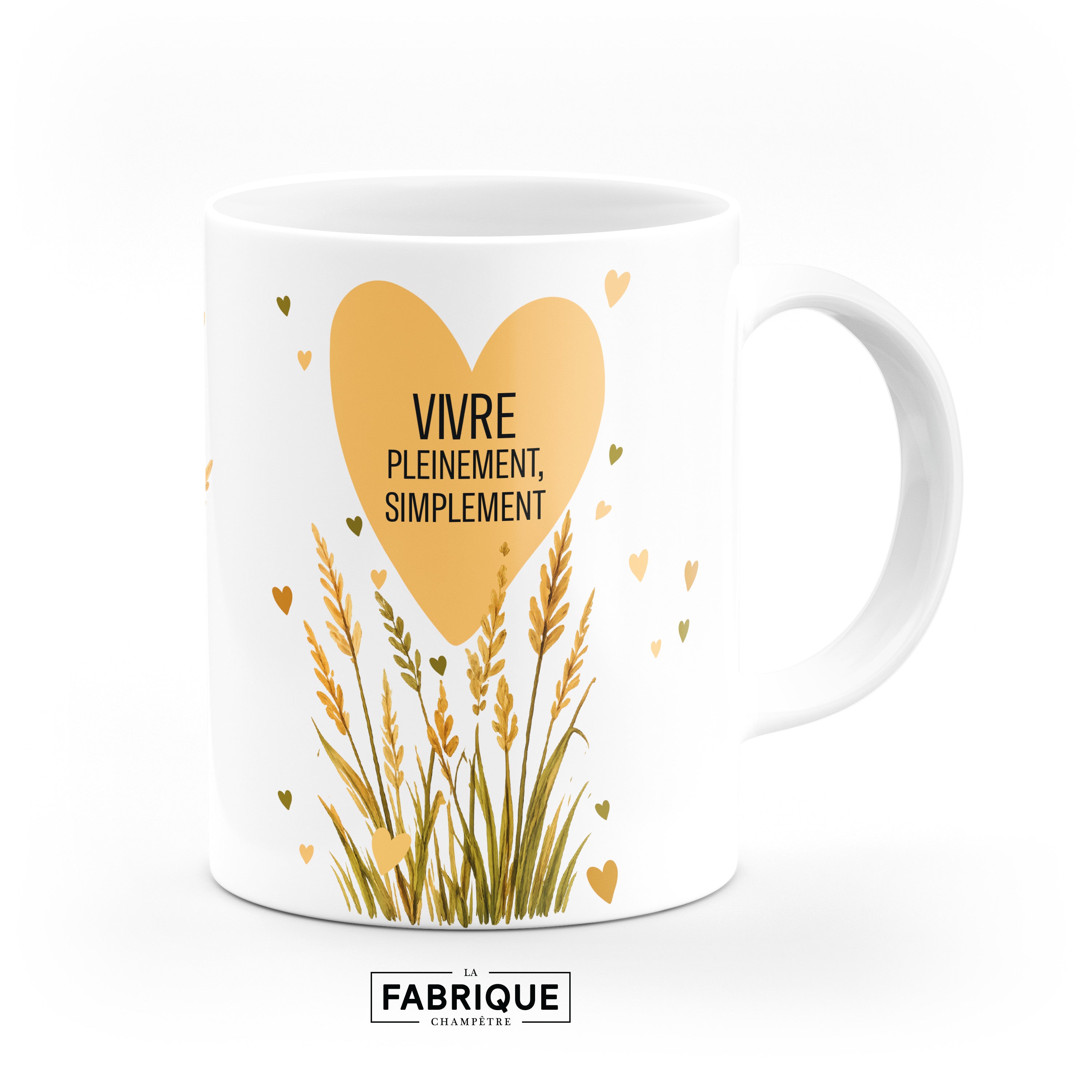 Tasse « Vivre Pleinement, Simplement » — Fabrique Champêtre