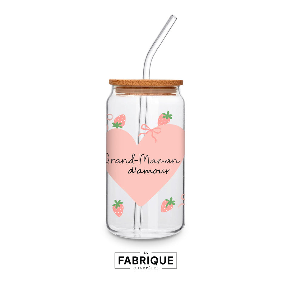 Bara verre 16 oz. grand-maman d'amour fabrique