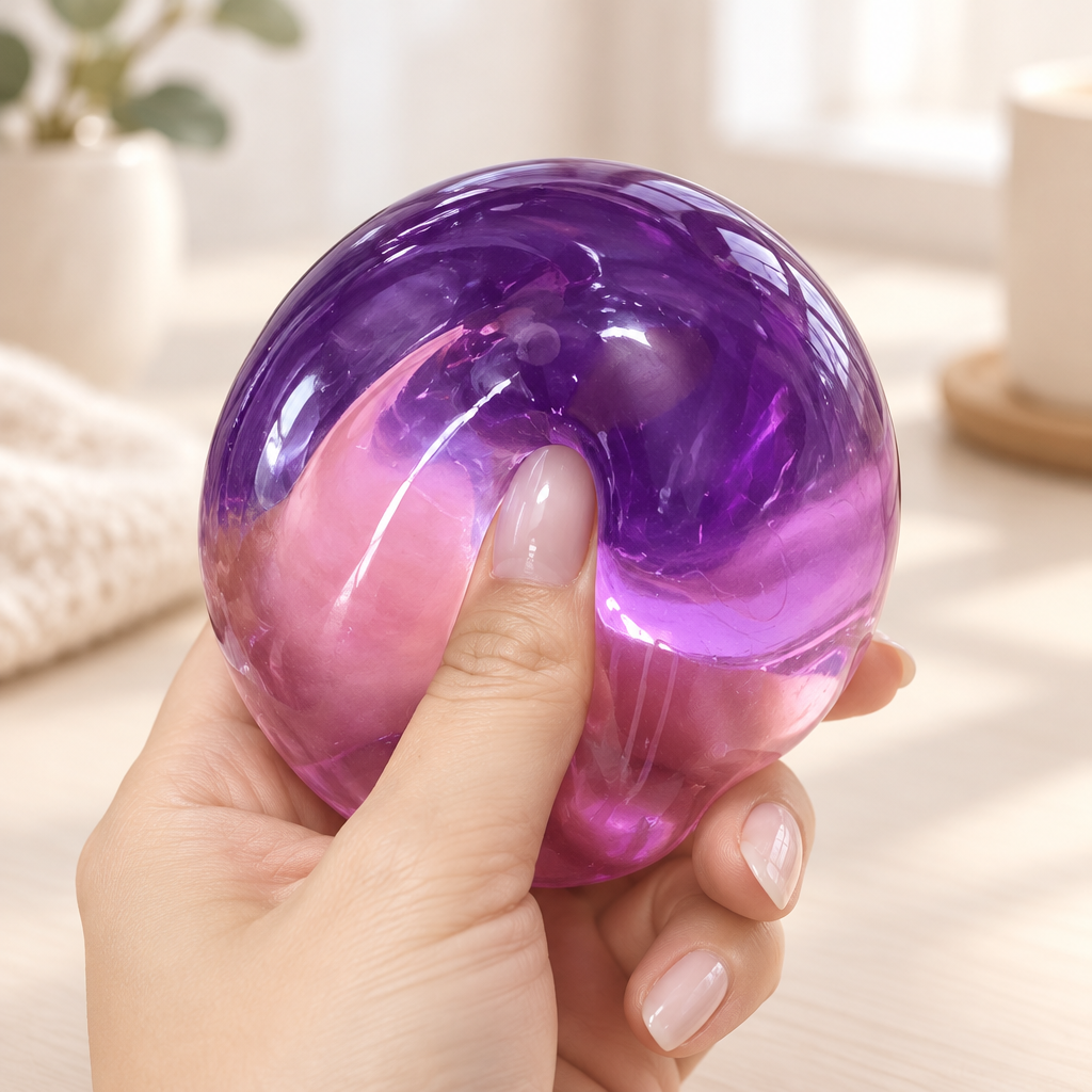 Squishy anti-stress mochi d’eau au raisin – Squishyverse