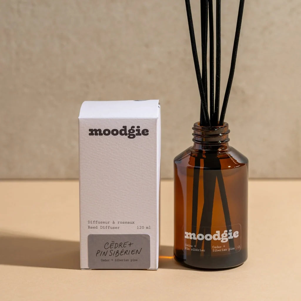 Moodgie – Diffuseur à roseaux Cèdre + Pin sibérien – 120 ml