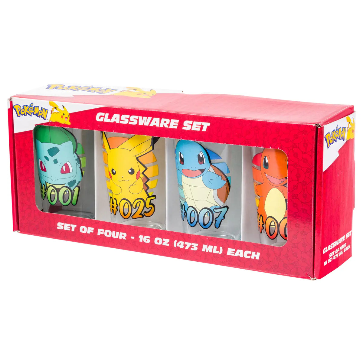 Ensemble de 4 verres Pokémon – Pikachu et ses amis