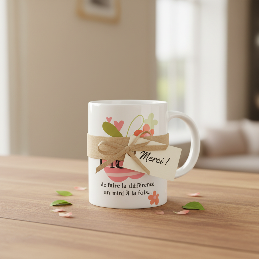 Tasse Pom – Merci de faire la différence un mini à la fois