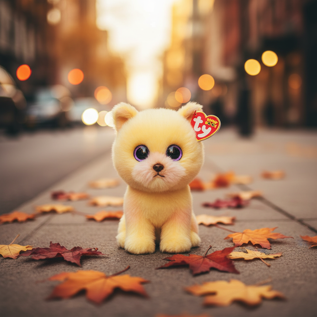 TY Palmer Beanie Boos peluche chiot doré lifestyle urbain