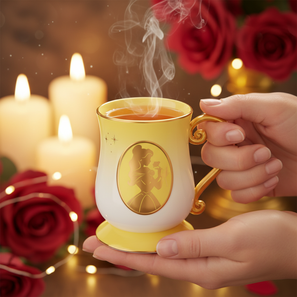 Tasse céramique sur pied – Silhouette Belle | La Belle et la Bête Disney