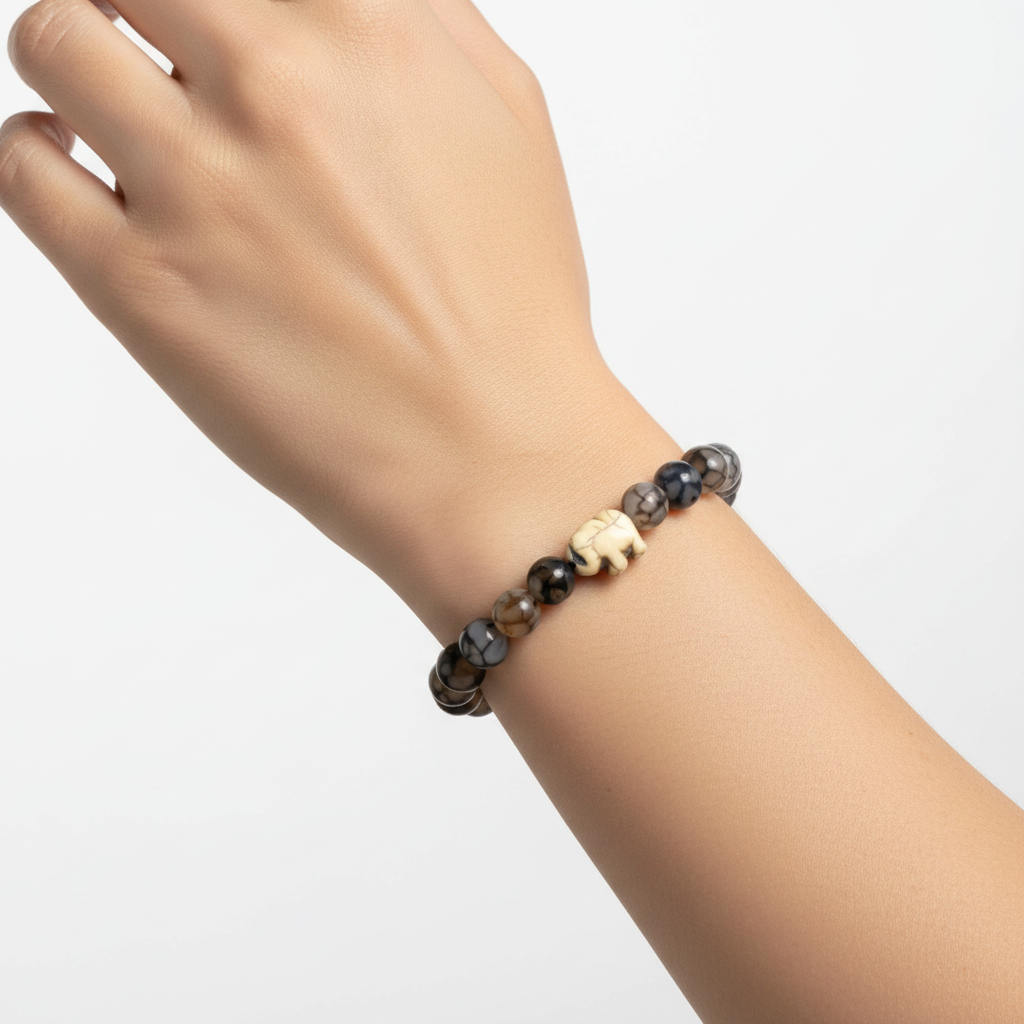 Bracelet Fahlo Éléphant Expédition Key porté au poignet