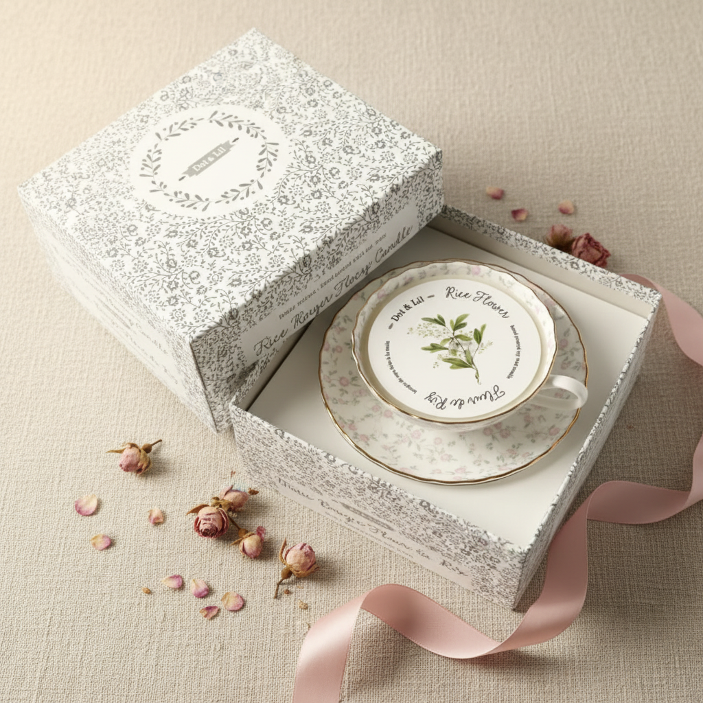 Tasse Bougie Dot & Lil – Fleur de Riz