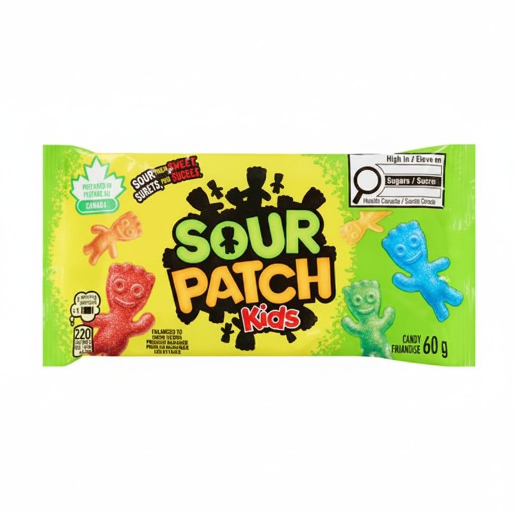 Sour Patch Kids sac 60g fond blanc