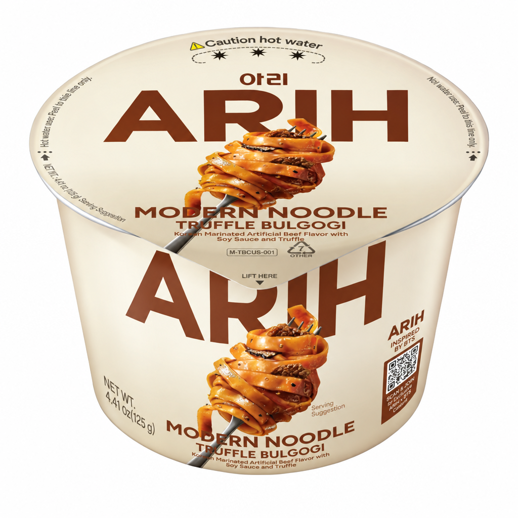 Bol crème de nouilles ARIH Modern Noodle Truffle Bulgogi sur fond blanc