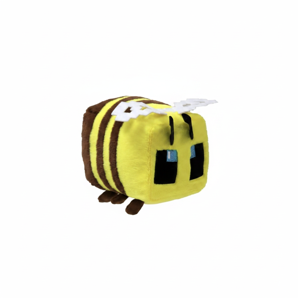 TY Bee Abeille Minecraft peluche fond blanc carré photo produit