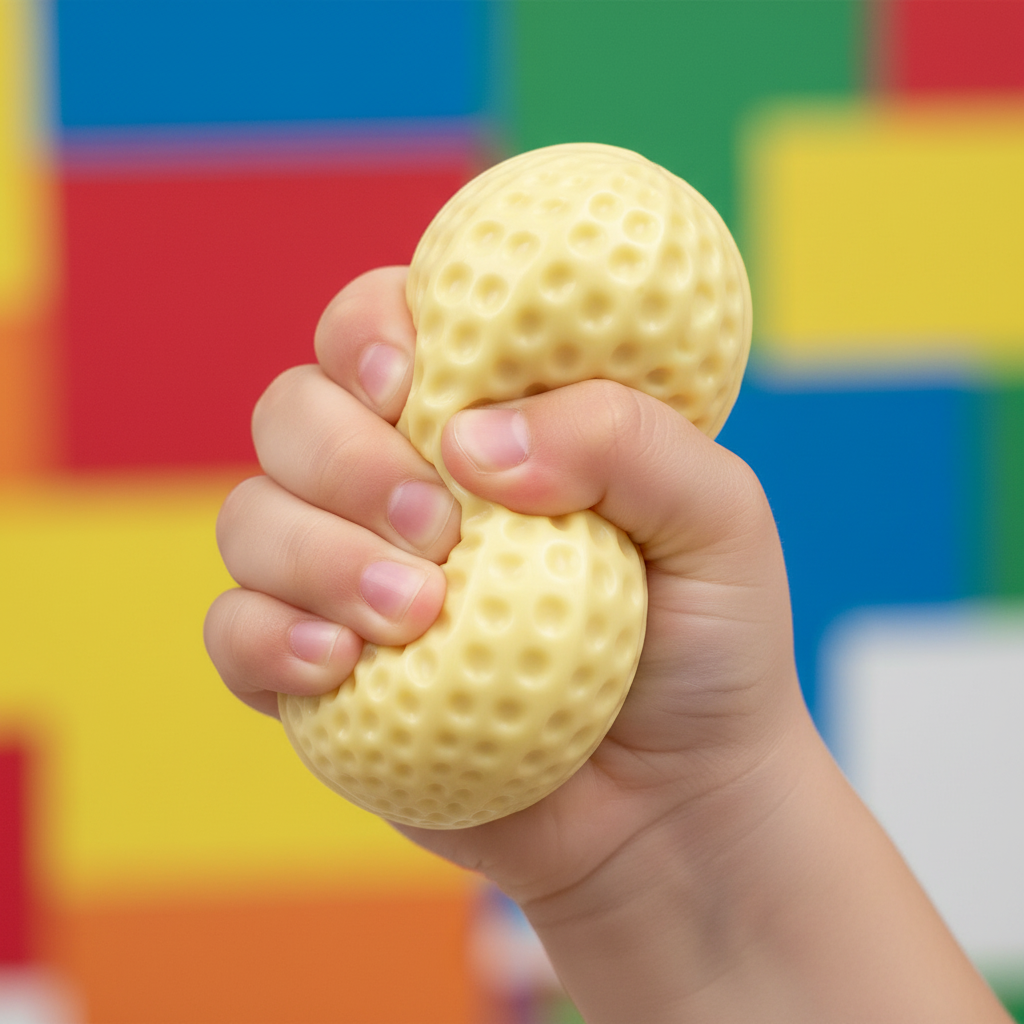Main qui squeeze le grand jouet squishy cacahuète Little Trendy