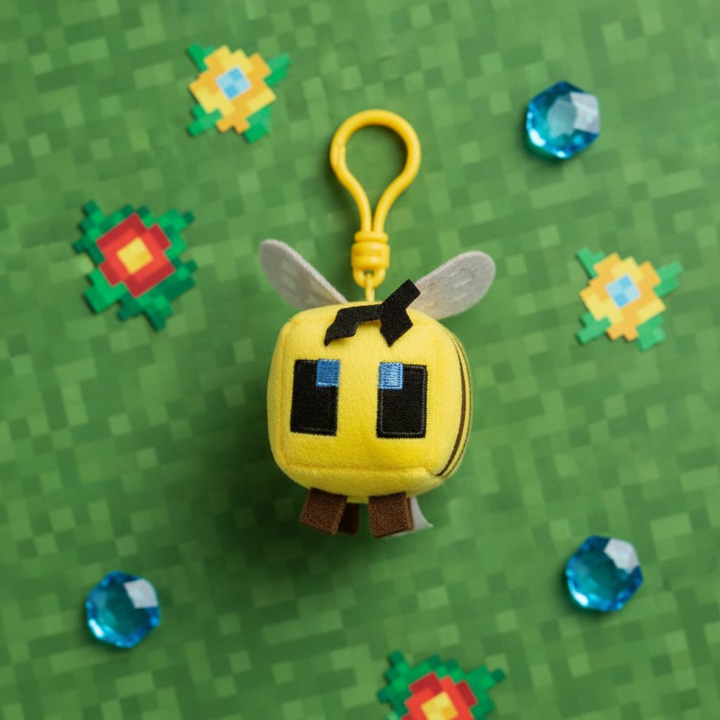 TY Clip Bee Minecraft Beanie Babies peluche lifestyle kawaii