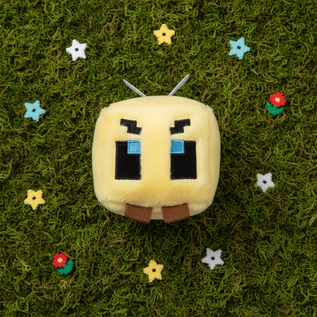 TY Minecraft Bee Squish-A-Boo peluche lifestyle kawaii