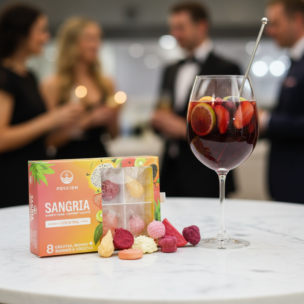 Coffret Sangria Poseidn avec verre de sangria et fruits version 2