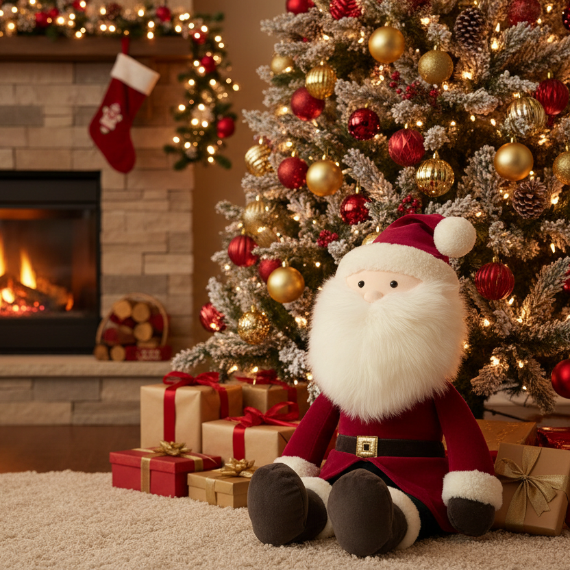 Huge Jolly Santa – ambiance salon de Noël