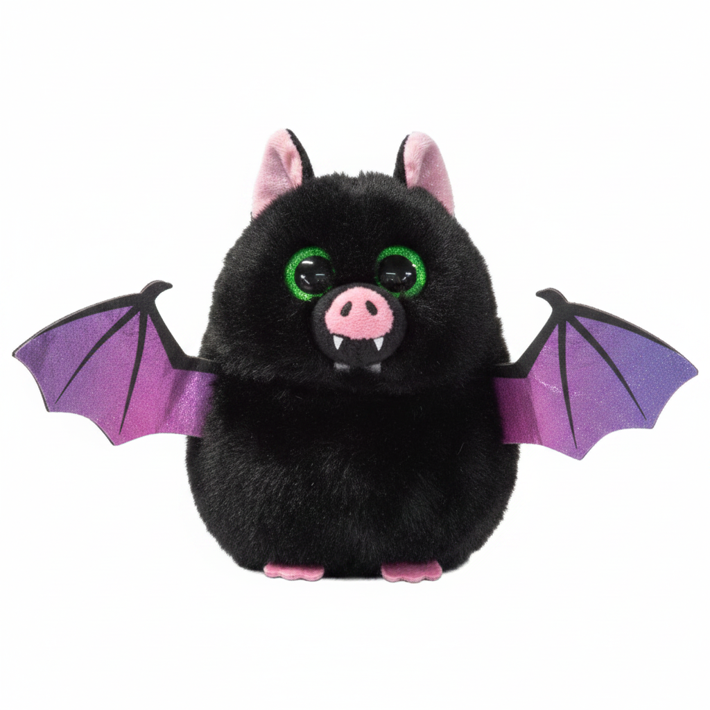 TY Batrice Beanie Boos peluche chauve-souris noire fond blanc