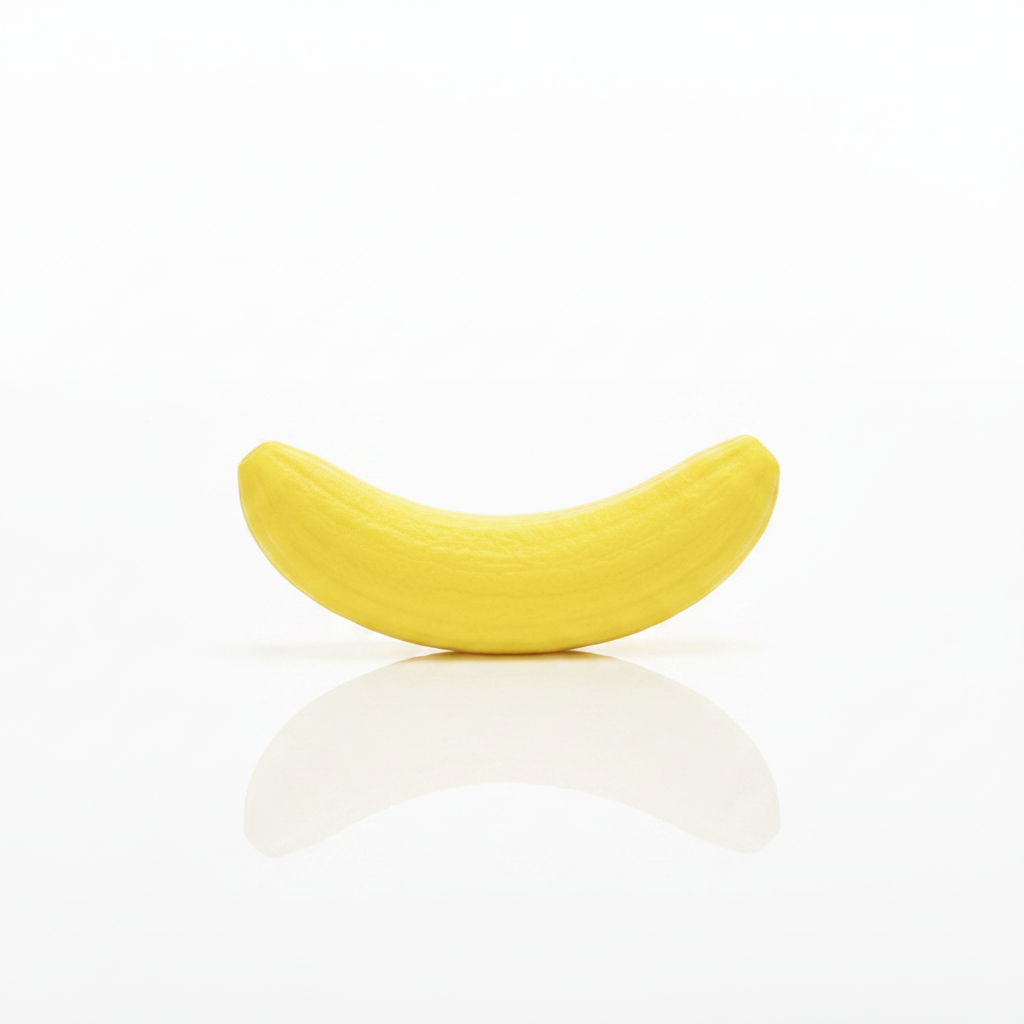 Jouet anti-stress banane squishy jaune à l'unité sur fond blanc