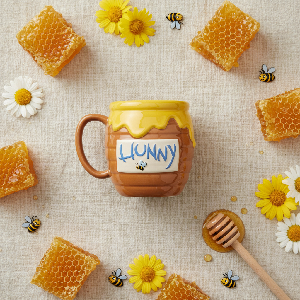 Tasse céramique 3D – Pot de miel Hunny | Winnie l’Ourson Disney