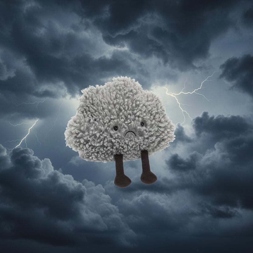 Amuseable Storm Cloud – flottant dans un ciel d'orage dramatique