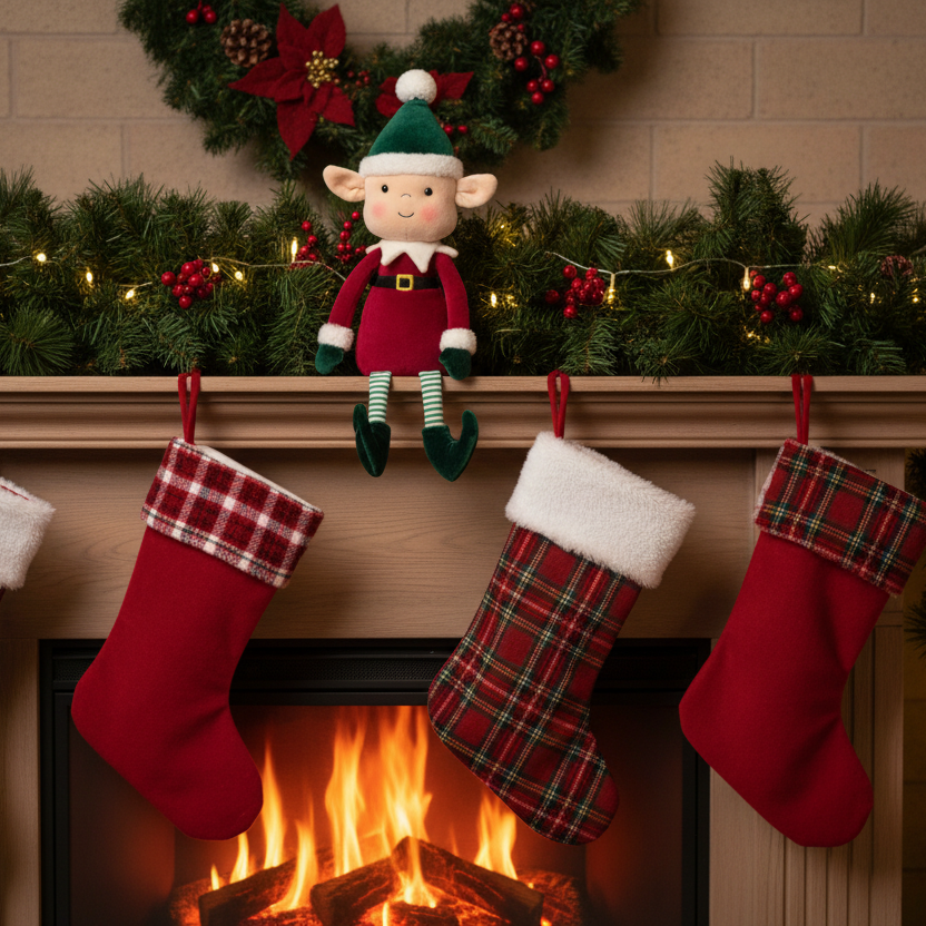 Eldo Elf – ambiance cheminée de Noël