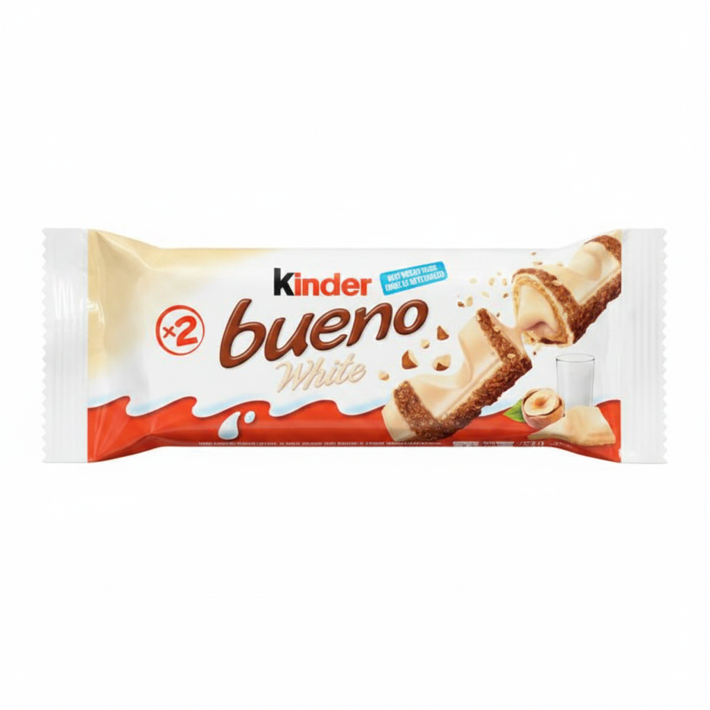 Kinder Bueno White 2 barres fond blanc