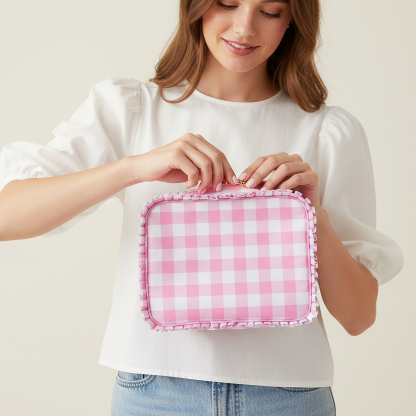 Trousse cosmétique vichy rose Josslyn - lifestyle