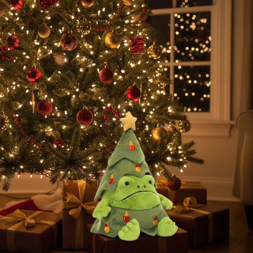 Christmas Tree Ricky Rain Frog – ambiance salon de Noël