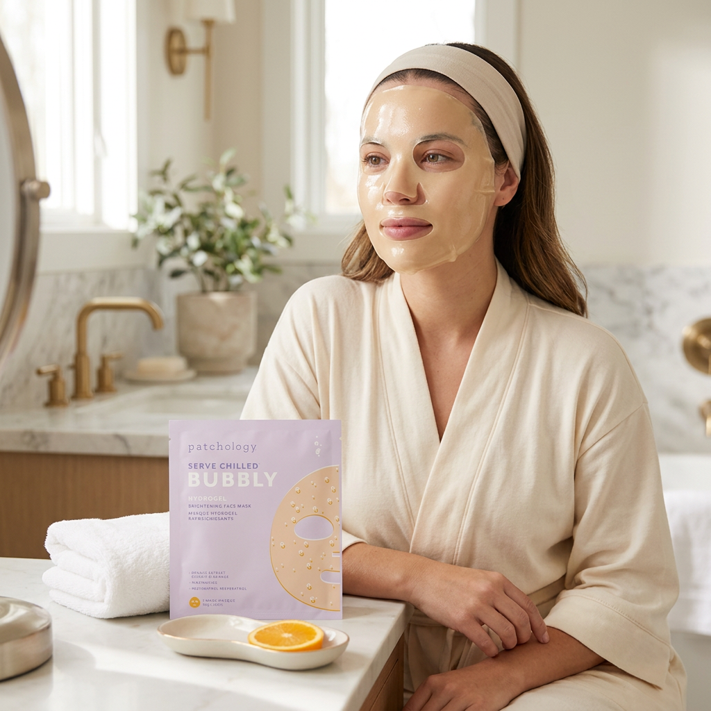 Patchology – Masque visage hydrogel Bubbly Serve Chilled – 1 masque