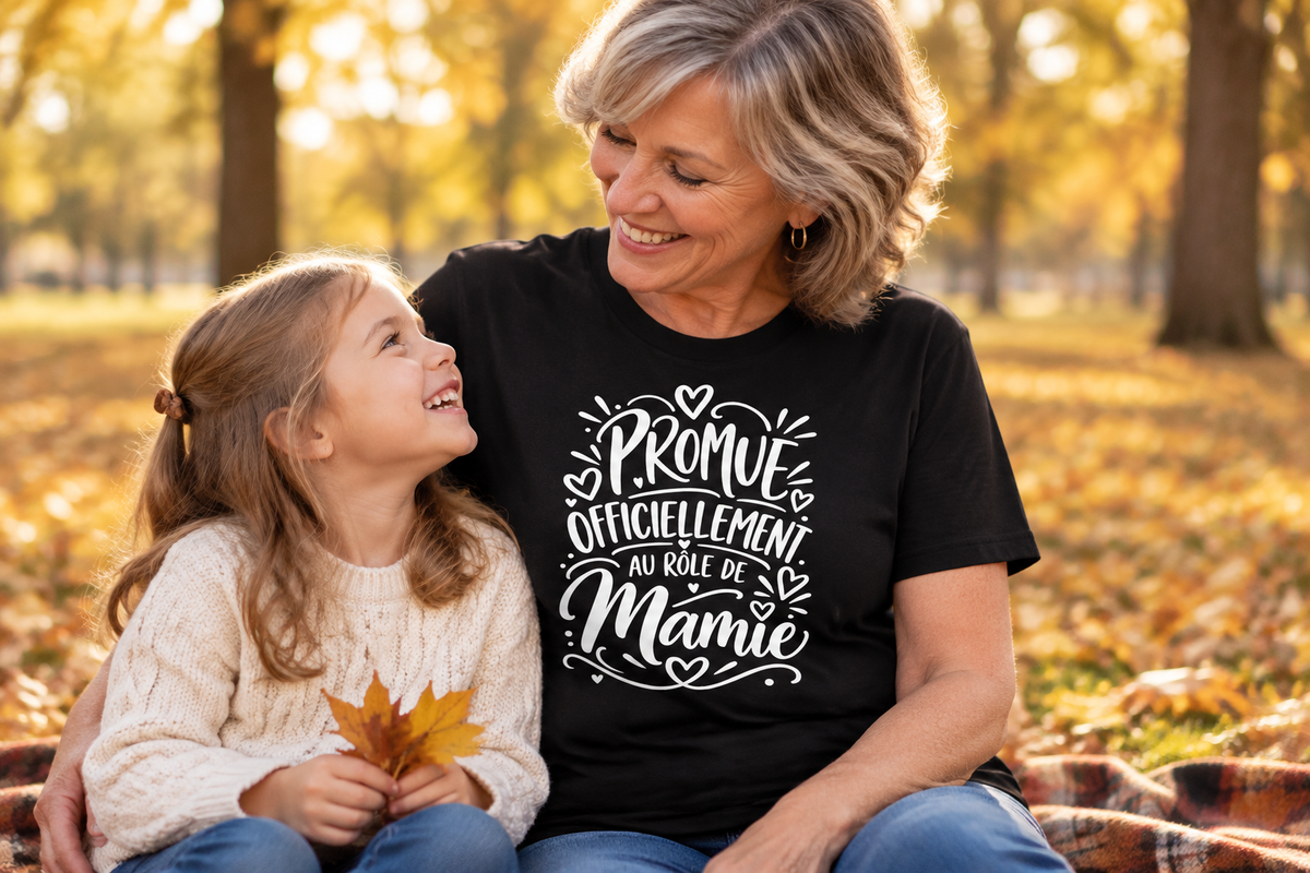 Photo du chandail de mamie avec un enfant