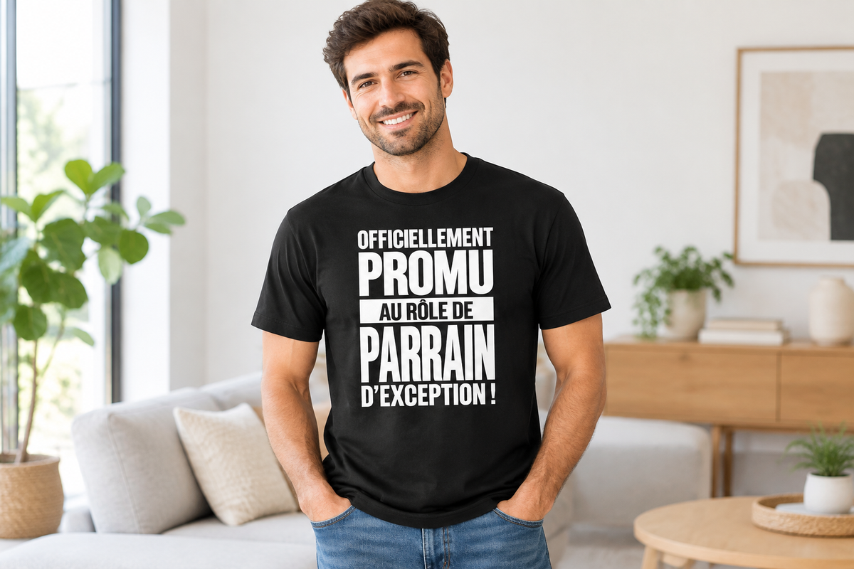 Photo du chandail de parrain porté par un homme plus jeune