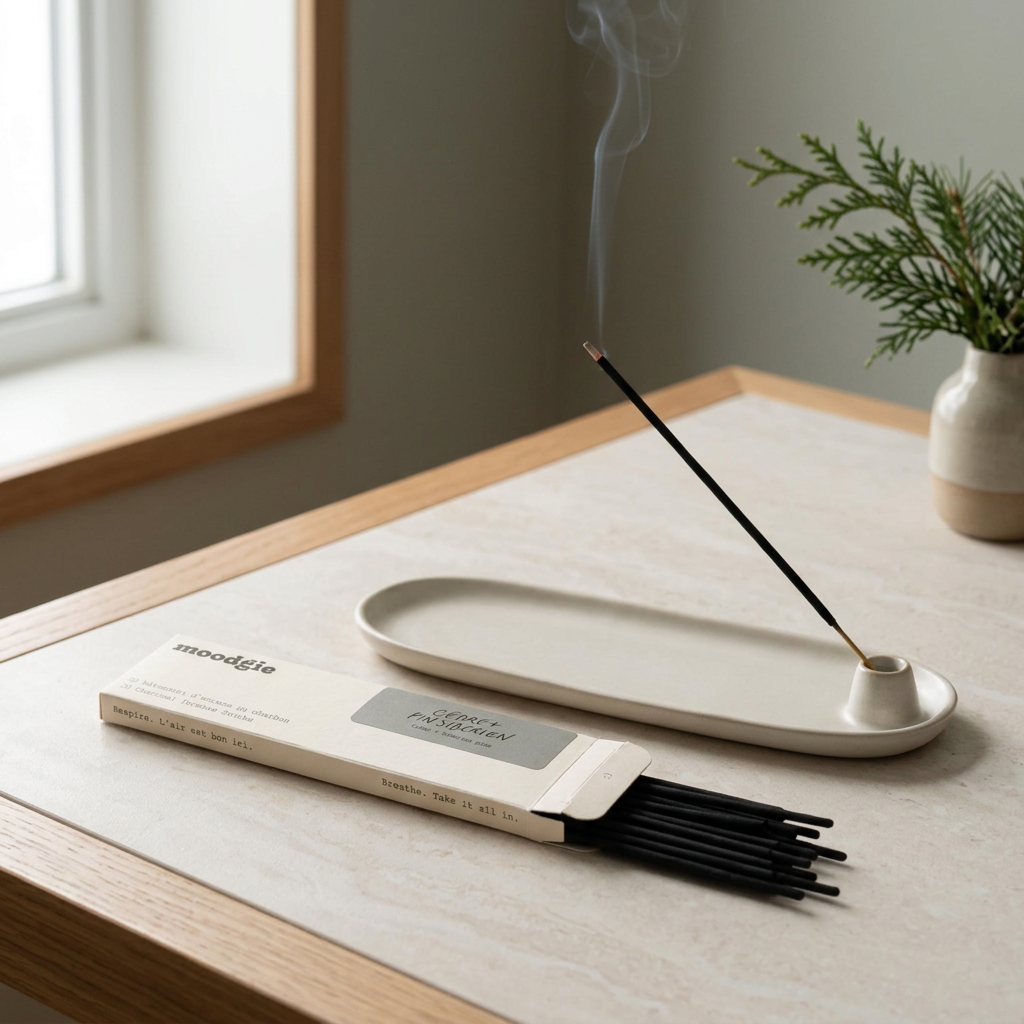 Moodgie – Encens au charbon Cèdre + Pin sibérien – 20 bâtonnets