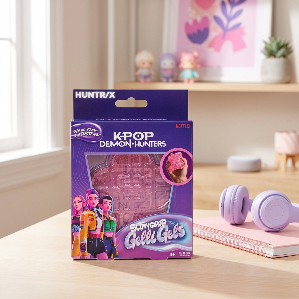 KPop Demon Hunters – Jouet squishy Gelli Gel rose