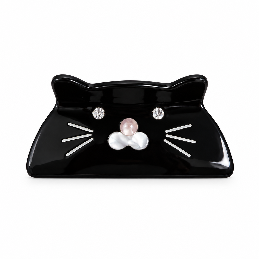 Pince à cheveux chat noire The Diva Soap