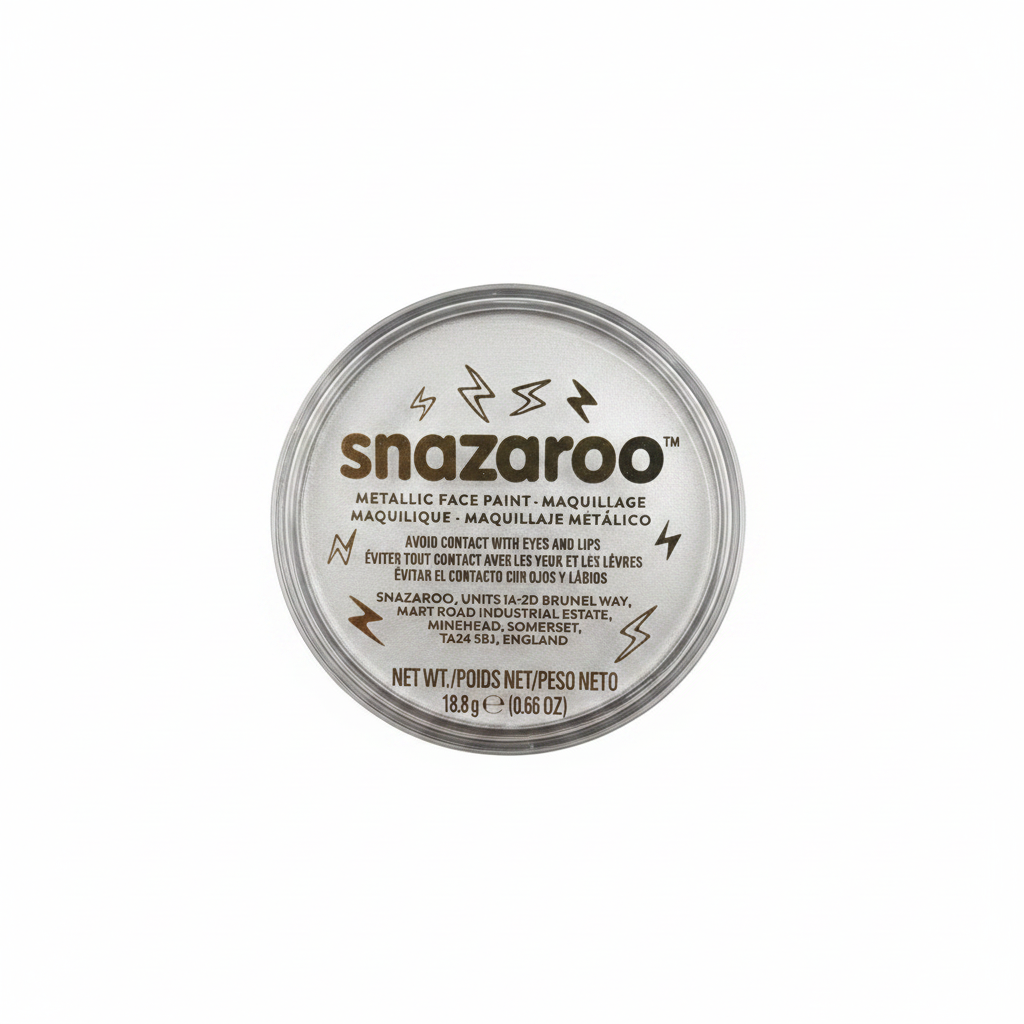 Peinture Faciale Métallique Snazaroo — Argent 18.8g | Maquillage Halloween & Spectacle