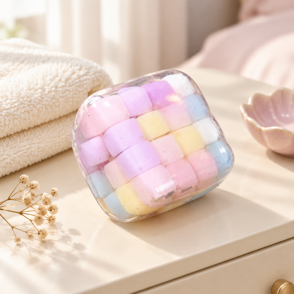 Squishy anti-stress cube macarons pastel – Squishyverse