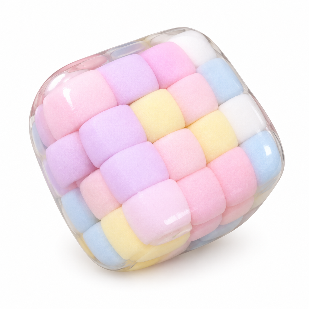 Squishy anti-stress cube macarons pastel – Squishyverse