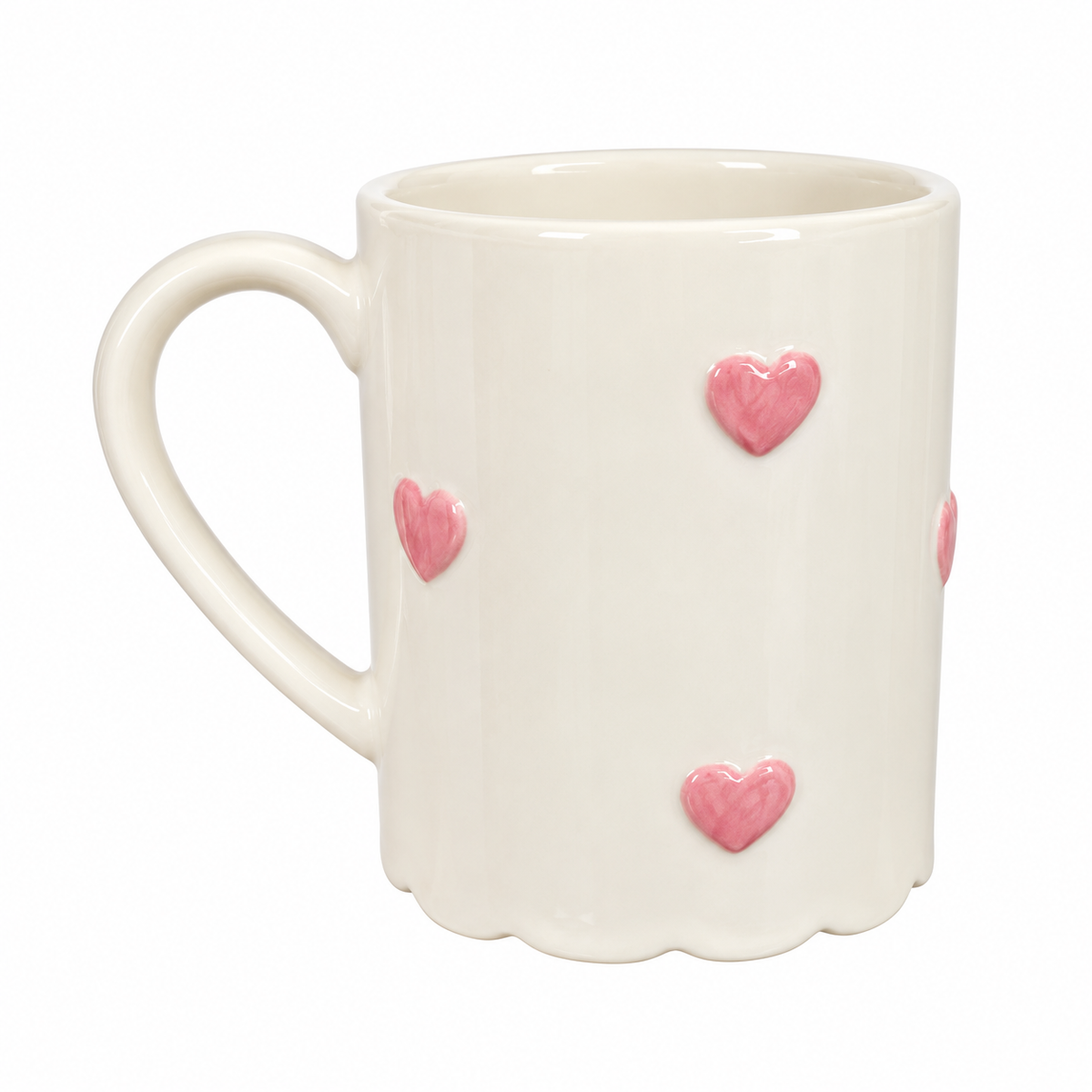 Tasse Sadie à cœurs roses en relief – Abbott