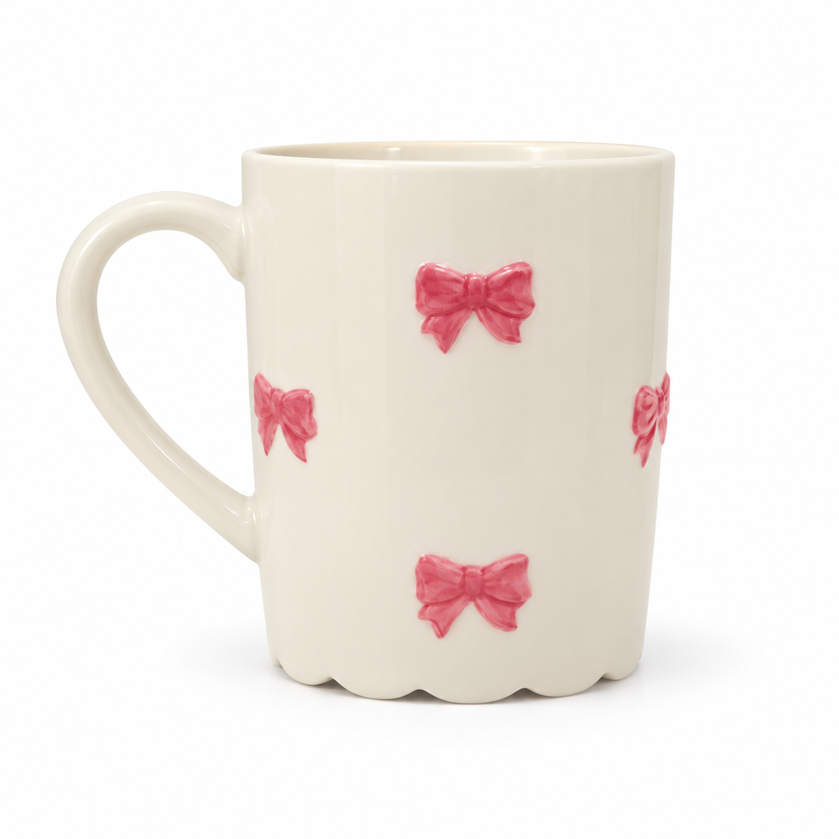 Tasse Sadie Bows à boucles roses en relief – Abbott